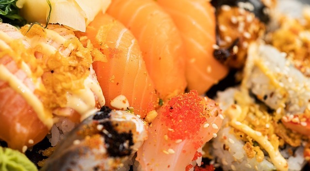 Retina fish on sushi